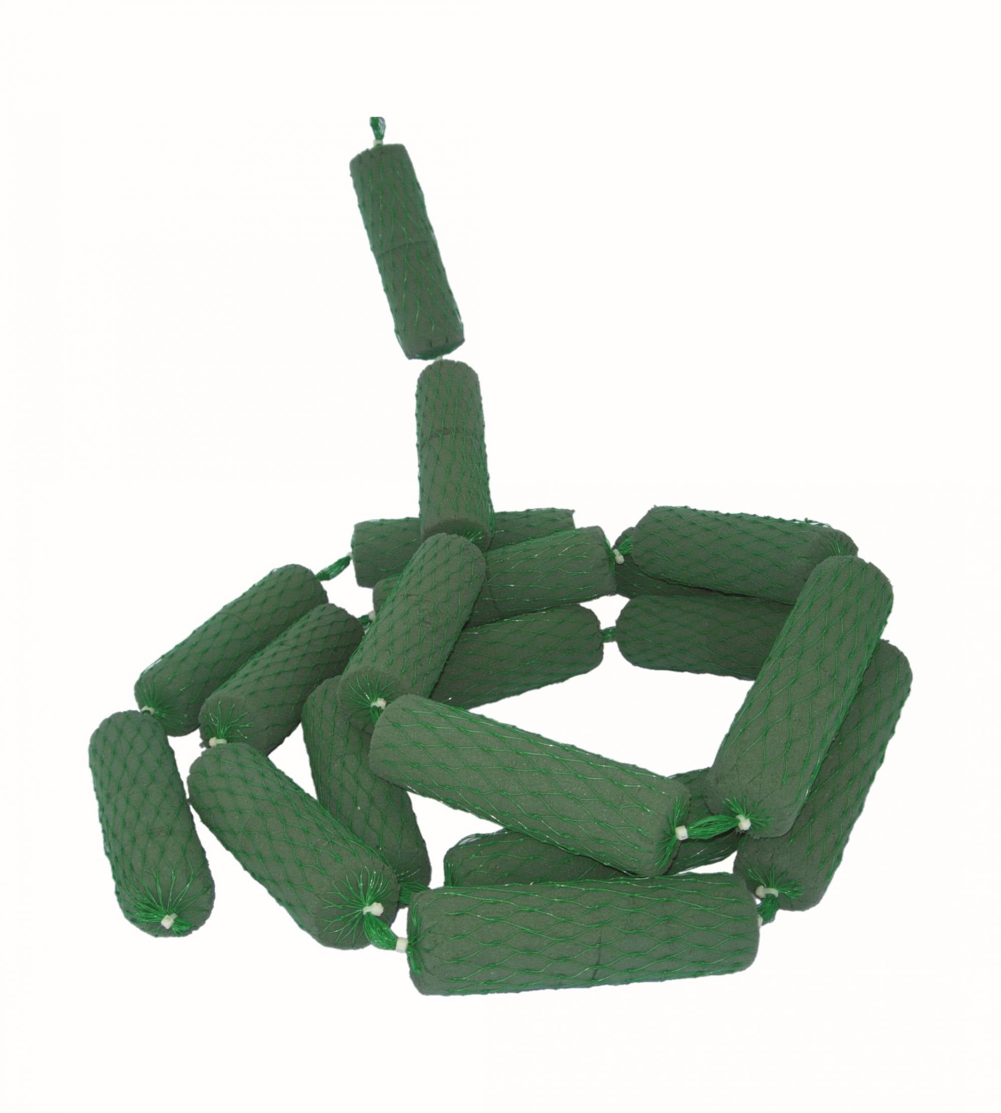 Oasis Garlands With Net is a pre cut cylinder shaped floral foam