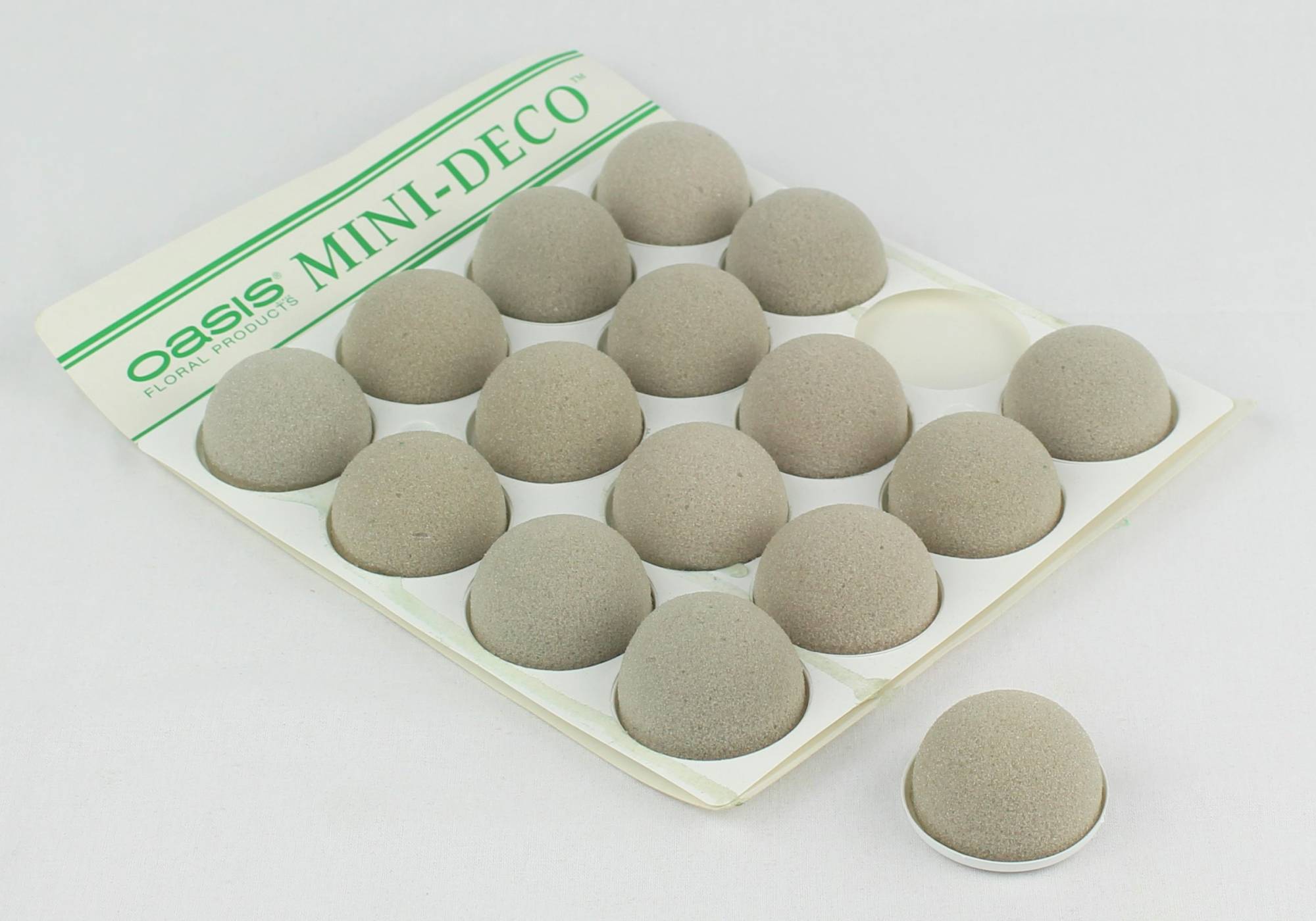 Oasis Mini Deco dry foam is a pre cut half sphere shaped dry floral