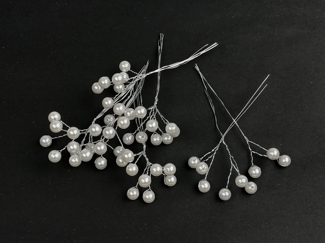 OASIS 10MM PEARL ON WIRE (WHITE/SILVER)