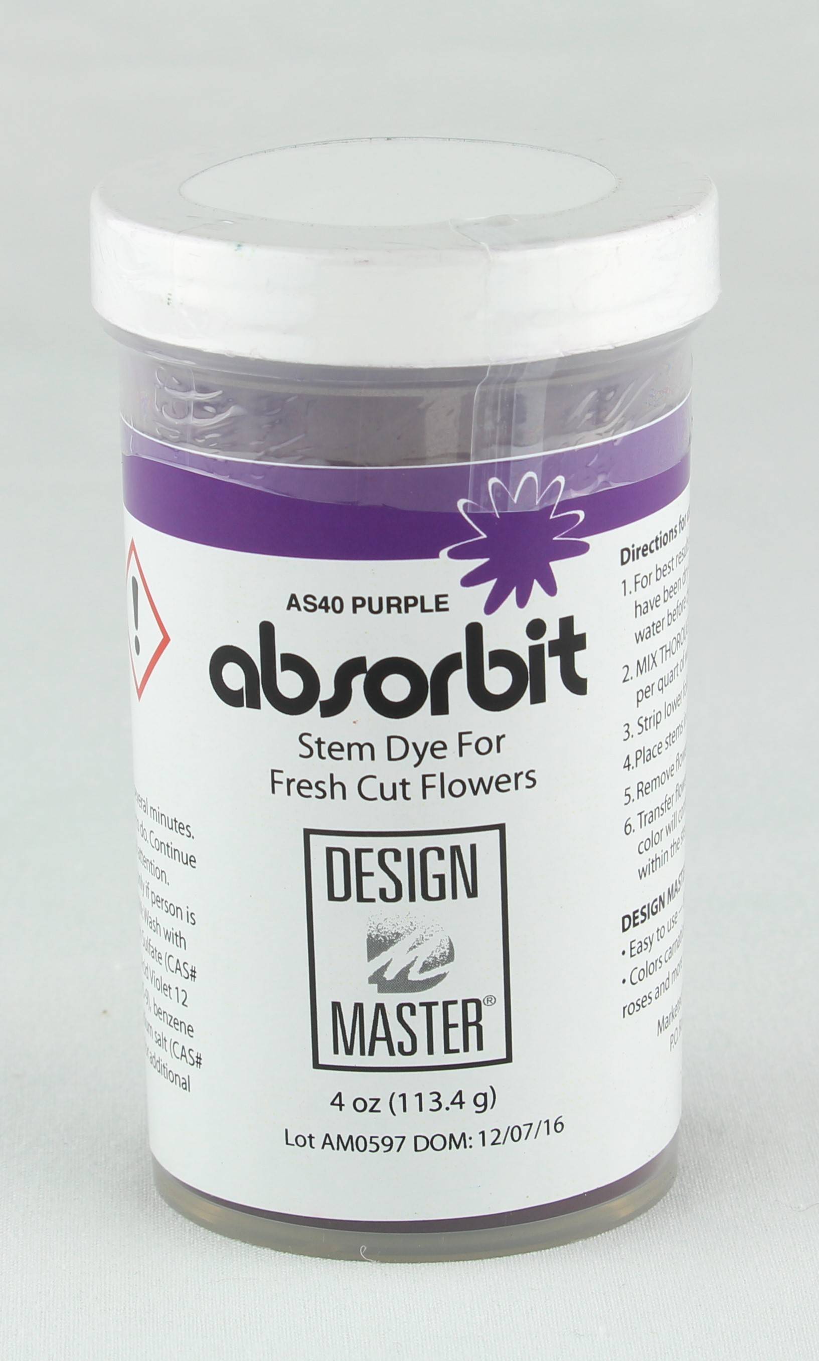 Absorbit Dye is a powder that mixed with water for color flowers ...