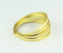 Load image into Gallery viewer, OASIS FLAT ALUMINIUM WIRE 5MM X1MM X 10M, LIGHT GOLD
