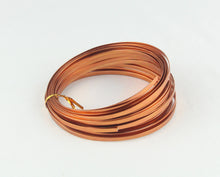Load image into Gallery viewer, OASIS FLAT ALUMINIUM WIRE 5MM X1MM X 10M, ORANGE COPPER
