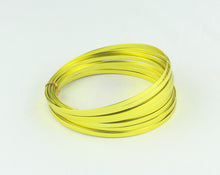 Load image into Gallery viewer, OASIS FLAT ALUMINIUM WIRE 5MM X1MM X 10M, SUNNY YELLOW
