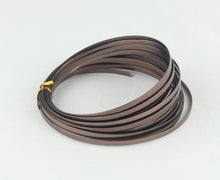 Load image into Gallery viewer, OASIS FLAT ALUMINIUM WIRE 5MM X1MM X 10M, CHOCOLATE
