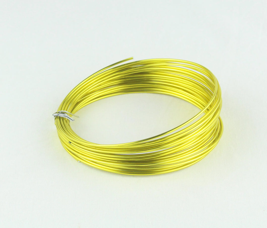 OASIS Round Aluminum Wire 2mm x 10m,Sunny Yellow