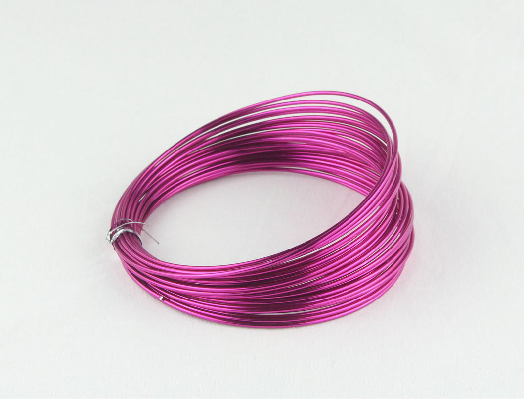 OASIS ROUND ALUMINIUM WIRE 1MM X 10M, STRONG PINK