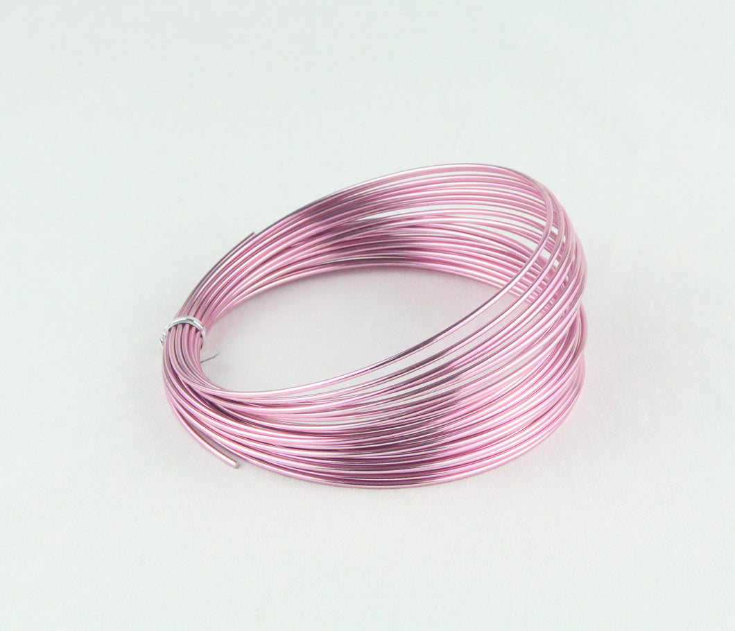 OASIS Round Aluminum Wire 2mm x 10m,Pink (Rose)